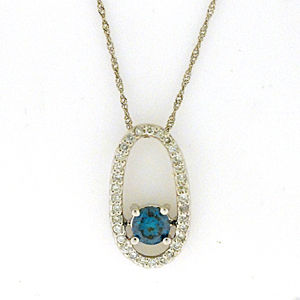 Beautiful Blue and White Diamond Pendant
