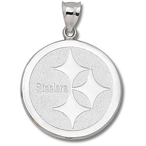 Sterling Silver Giant Pittsburgh Steelers Logo Pendant