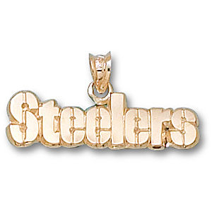 10K Yellow Gold 1/4 Inch Pittsburgh Steelers Charm