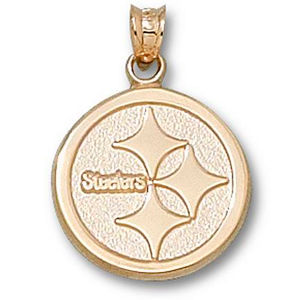 10k Yellow Gold 5/8 inch Pittsburgh Steelers Logo Charm