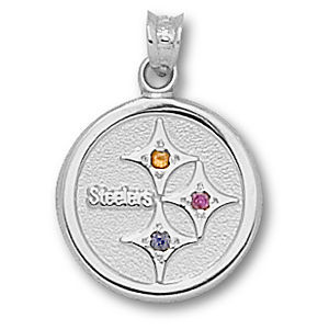 Pittsburgh Steelers Sterling Silver 3 Stone Charm