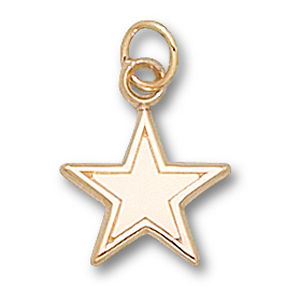 10k Yellow Gold Dallas Cowboys 1/2 Inch Star Charm