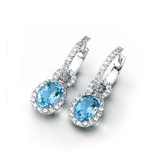 Gorgeous Simon G  Aquamarine Dangle Earrings