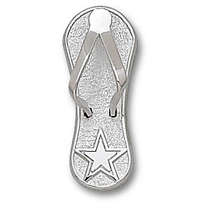 Sterling Silver Dallas Cowboys Flip Flop Charm