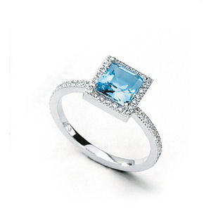 Simon G Square Cut Aquamarine Ring