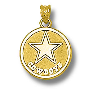 14k Dallas Cowboys Round Star Charm