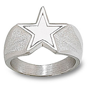 Sterling Silver Dallas Cowboys Mens Logo Ring