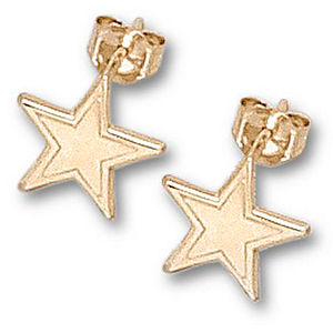 Gold Plated Dallas Cowboys Stud Earrings