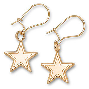 Gold Plated Dallas Cowboys Dangle Earrings