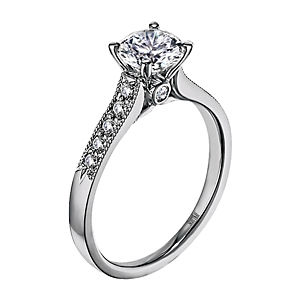 Scott Kay Contemporary Diamond Engagement Ring