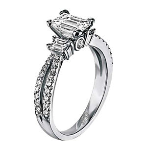 Emerald Cut Scott Kay Contemporary Engagement Ring