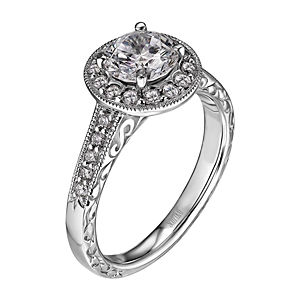 Scott Kay Bezel Set Vintage Engagement Ring