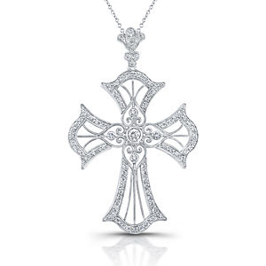 Holy Embrace 1/3 Carat Diamond Cross Pendant