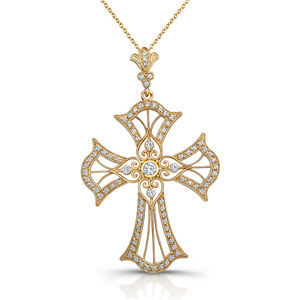 Holy Embrace 1/3 Ct. Diamond Cross Pendant