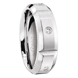 SK Cobalt Century Collection 7mm Diamond Mens Band