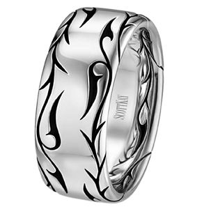 Scott Kay Sparta Collection Engraved Mens Band