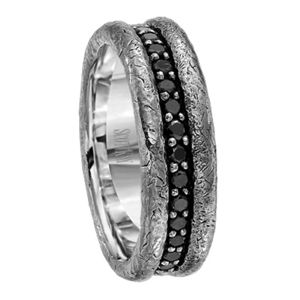 Scott Kay BC Collection Band with Black Diamonds
