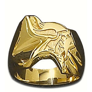 Mens Minnesota Vikings Logo Ring 14k Yellow Gold