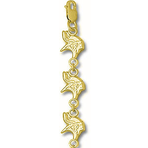 Minnesota Vikings 14k Yellow Gold Logo Bracelet