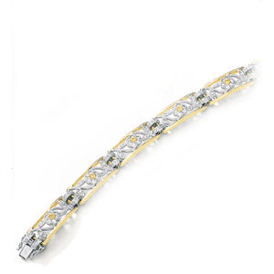 Lovely Two-Tone Gold and Diamond Bracelet by Simon G