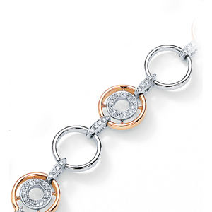 Simon G Two-Toned Gold and Diamond Bracelet