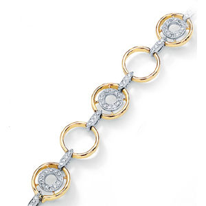 Simon G Two-Toned White and Yellow Gold Bracelet