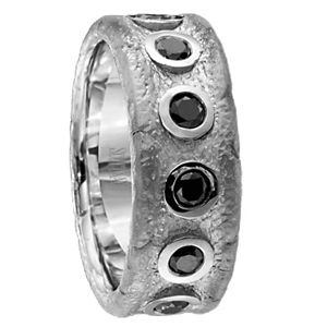 BC Collection Scott Kay Mens Band with Black Diamonds