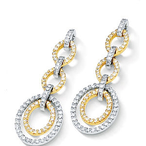 Simon G Two-Toned Oval Dangle Earrings
