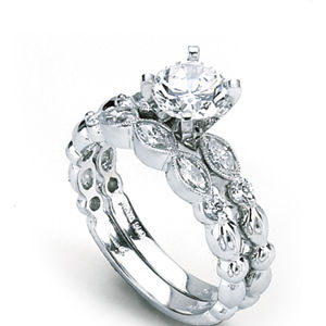 Dazzling Platinum Bridal Set by Simon G