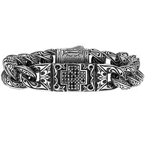 Scott Kay Unkaged Cross Bracelet with Black Sapphires