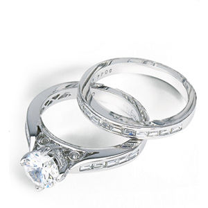Simon G Diamond Bridal Set