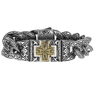 Scott Kay Two Tone Silver Mens Bracelet