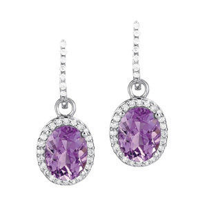 Stunning Oval Amethyst Earrings