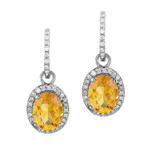Alluring Oval Citrine Earrings