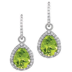 Gorgeous Peridot Tear Drop Earrings