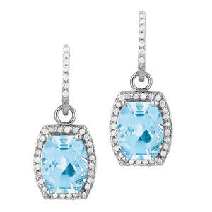 Blue Topaz Convertable Earrings
