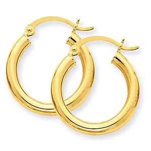 Classic 14k Yellow Gold Lightweight Hoop Earrings