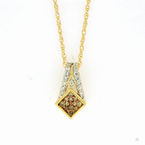 Elegant 1/4 Ct. Brown and White Diamond Pendant