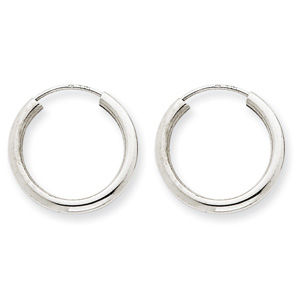 Gorgeous 14k White Gold Endless Hoop Earrings