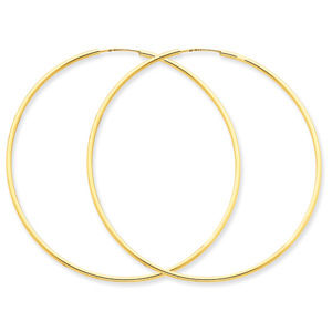 Dazzling 14k Yellow Gold Endless Hoop Earrings