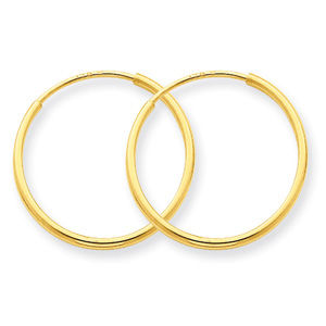 Beautiful 14k Yellow Gold Endless Hoop Earrings