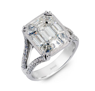 Simon G Mosaic Diamond Engagement Ring