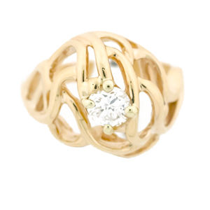 Estate Diamond Ring in 14k Yellow Gold