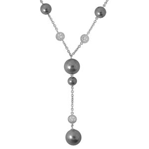 Belle Etoile Luxury Grey Pearl Necklace