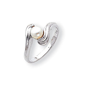 14k White Gold Pearl Ring