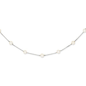 14k White Gold White Pearl Necklace