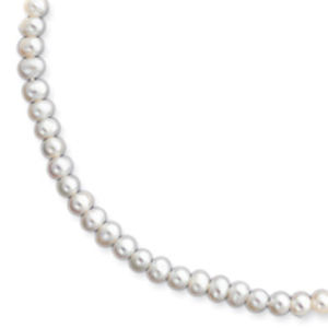 5-5.5mm White Freshwater Onion Cultured Pearl Necklace