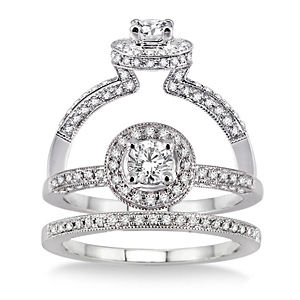 5/8 Carat Total Weight Diamond Wedding Set