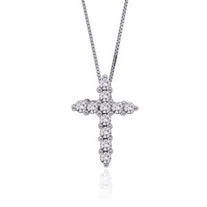 1/4 Carat Diamond Cross Pendant