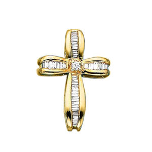 3/8 Carat Diamond Cross Pendant
